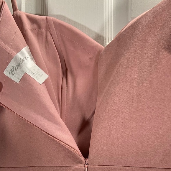 Cinderella Divine Bridesmaids Dress Women's 6 Rose Sweetheart Neckline Slit - Picture 9 of 14